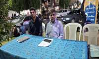 حضور مسئولان مرکز بهداشت شهرستان میناب در تجمعات شبانه با برپایی میز خدمت سلامت