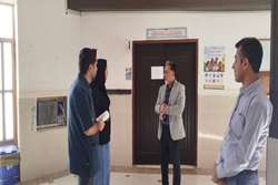 سرکشی میدانی رئیس مرکز بهداشت میناب از مرکز جامع سلامت توکهور
